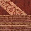 Сари Sanskriti Vintage темно-красного/персикового цвета из чистого крепированного шелка с принтом, экологически чистая ткань для сари