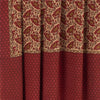Sanskriti Vintage Sarees Red & Cream Pure Crepe Printed Sari 5+yd Craft Fabric