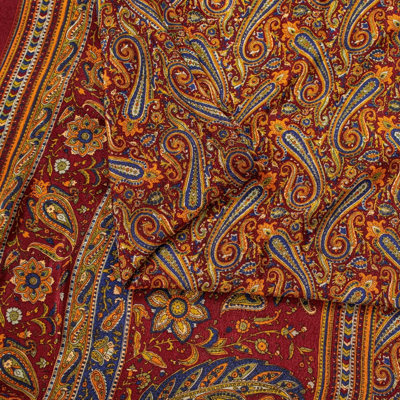 Sanskriti Vintage Sarees Indian Multi Pure Crepe Silk Printed Sari Craft Sustainable Fabric