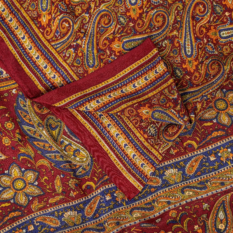 Sanskriti Vintage Sarees Indian Multi Pure Crepe Silk Printed Sari Craft Sustainable Fabric