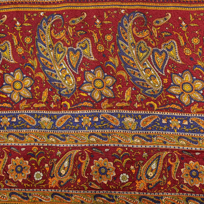 Sanskriti Vintage Sarees Indian Multi Pure Crepe Silk Printed Sari Craft Sustainable Fabric