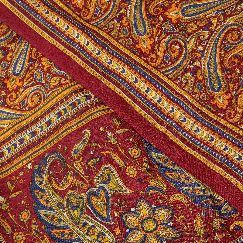 Sanskriti Vintage Sarees Indian Multi Pure Crepe Silk Printed Sari Craft Sustainable Fabric