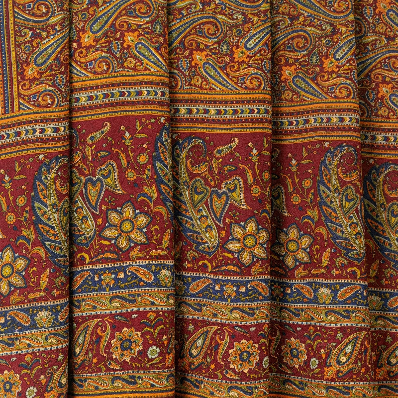 Sanskriti Vintage Sarees Indian Multi Pure Crepe Silk Printed Sari Craft Sustainable Fabric