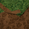 Sanskriti Vintage Sarees Green Pure Crepe Paisley Printed Sari 5+YD For Quilts