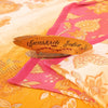 Sanskriti Vintage Sarees Yellow & Pink Pure Crepe Floral Print 6YD Indian Sari