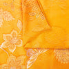 Sanskriti Vintage Sarees Yellow & Pink Pure Crepe Floral Print 6YD Indian Sari