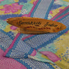 Sanskriti Vintage Sarees Multi Pure Crepe Floral Print 5+YD Indian Textile Sari