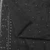 Sanskriti Vintage Sarees Black Pure Crepe Silk Embroidered Thread Work 5+YD Sari