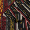 Sanskriti Vintage Black Sarees Pure Crepe SilkAbstract Printed Sari 5.5YD Fabric