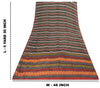 Sanskriti Vintage Black Sarees Pure Crepe SilkAbstract Printed Sari 5.5YD Fabric