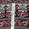 Sanskriti Vintage Black-White Sarees Pure Crepe Kalamkari Block Print 5YD Fabric