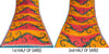 Sanskriti Vintage Red-Yellow Sarees Pure Crepe Floral Printed Sari 5.5+YD Fabric