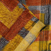 Sanskriti Vintage Yellow Pure Crepe Sarees Geometric Printed Sari 5.5+YD Fabric