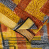 Sanskriti Vintage Yellow Pure Crepe Sarees Geometric Printed Sari 5.5+YD Fabric