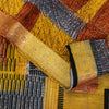 Sanskriti Vintage Yellow Pure Crepe Sarees Geometric Printed Sari 5.5+YD Fabric