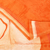 Sanskriti Vintage Orange-Cream Pure Crepe Sarees Hand Block Print 5.5+YD Fabric