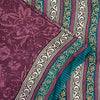 Sanskriti Vintage Purple Sarees Pure Crepe Kalamkari Printed Sari 5.5+YD Fabric
