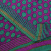 Sanskriti Vintage Purple Soft Pure Crepe Silk Sari Polka Dot Printed Saree 5.5Yd