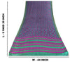 Sanskriti Vintage Purple Soft Pure Crepe Silk Sari Polka Dot Printed Saree 5.5Yd