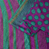 Sanskriti Vintage Purple Soft Pure Crepe Silk Sari Polka Dot Printed Saree 5.5Yd