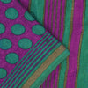 Sanskriti Vintage Purple Soft Pure Crepe Silk Sari Polka Dot Printed Saree 5.5Yd