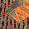 Sanskriti Vintage Soft Peach Pure Crepe Sari Block Kalamkari Printed Saree 5.5Yd