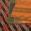 Sanskriti Vintage Soft Peach Pure Crepe Sari Block Kalamkari Printed Saree 5.5Yd