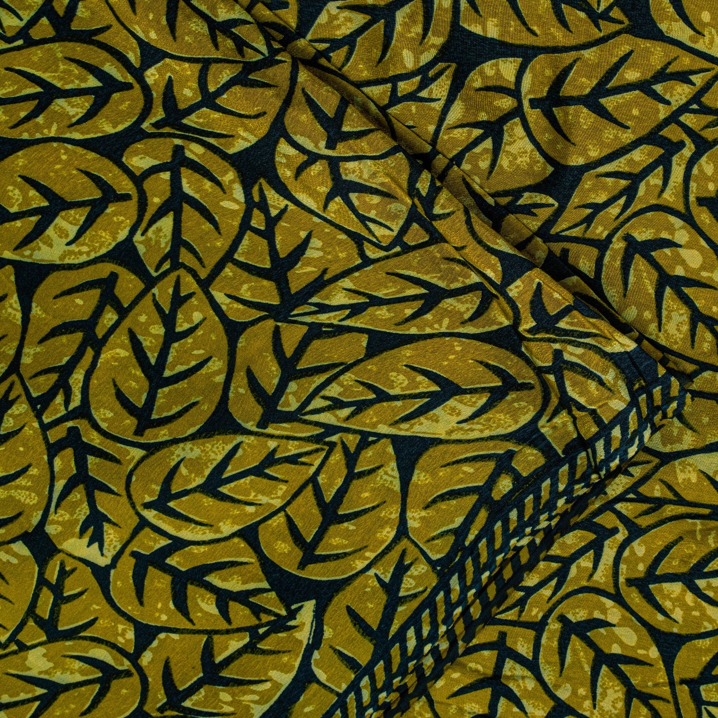 Sanskriti Vintage Soft Green 100% Pure Crepe Silk Sari Leaf Printed Saree 5.5Yd