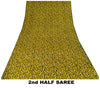Sanskriti Vintage Soft Green 100% Pure Crepe Silk Sari Leaf Printed Saree 5.5Yd