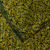 Sanskriti Vintage Soft Green 100% Pure Crepe Silk Sari Leaf Printed Saree 5.5Yd