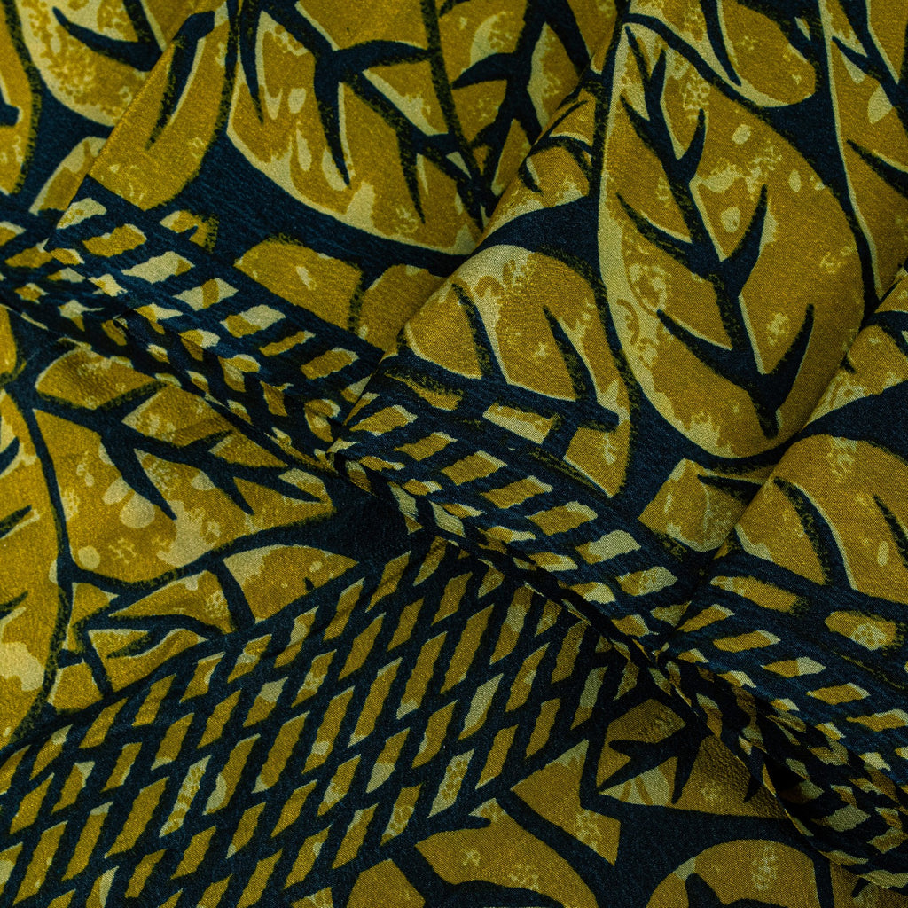 Sanskriti Vintage Soft Green 100% Pure Crepe Silk Sari Leaf Printed Saree 5.5Yd