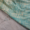 Sanskriti Vintage Soft Blue Pure Crepe Sari Floral Geometric Printed Saree 6+Yd