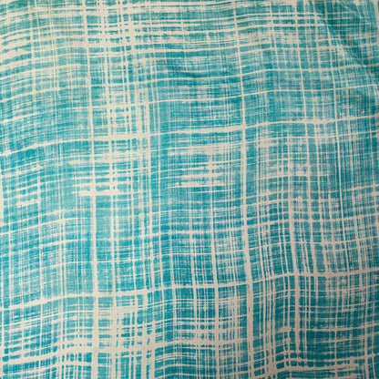 Sanskriti Vintage Soft Blue Pure Crepe Sari Floral Geometric Printed Saree 6+Yd