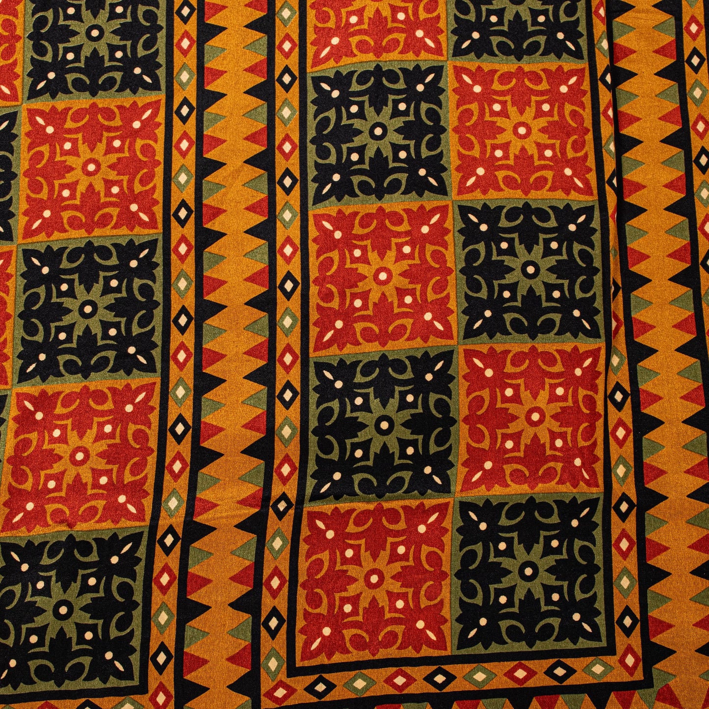 Sanskriti Vintage Soft Red-Cream Pure Crepe Silk Sari Floral Printed Saree 5.5Yd
