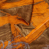 Sanskriti Vintage Yellow Soft Pure Crepe Sari Abstract Digital Print Saree 5.5Yd