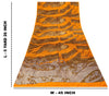Sanskriti Vintage Yellow Soft Pure Crepe Sari Abstract Digital Print Saree 5.5Yd