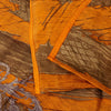 Sanskriti Vintage Yellow Soft Pure Crepe Sari Abstract Digital Print Saree 5.5Yd