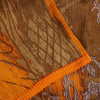Sanskriti Vintage Yellow Soft Pure Crepe Sari Abstract Digital Print Saree 5.5Yd