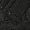 Sanskriti Vintage Black Pure Crepe Silk Sari Hand Embroidery Sequins Saree 5.5YD