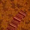 Sanskriti Vintage Brown Sari Soft Pure Crepe Silk Floral Print Saree 5.5Yd Craft