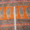Sanskriti Vintage Orange Sari Soft Pure Crepe Hand Block Printed Saree 6YD Craft