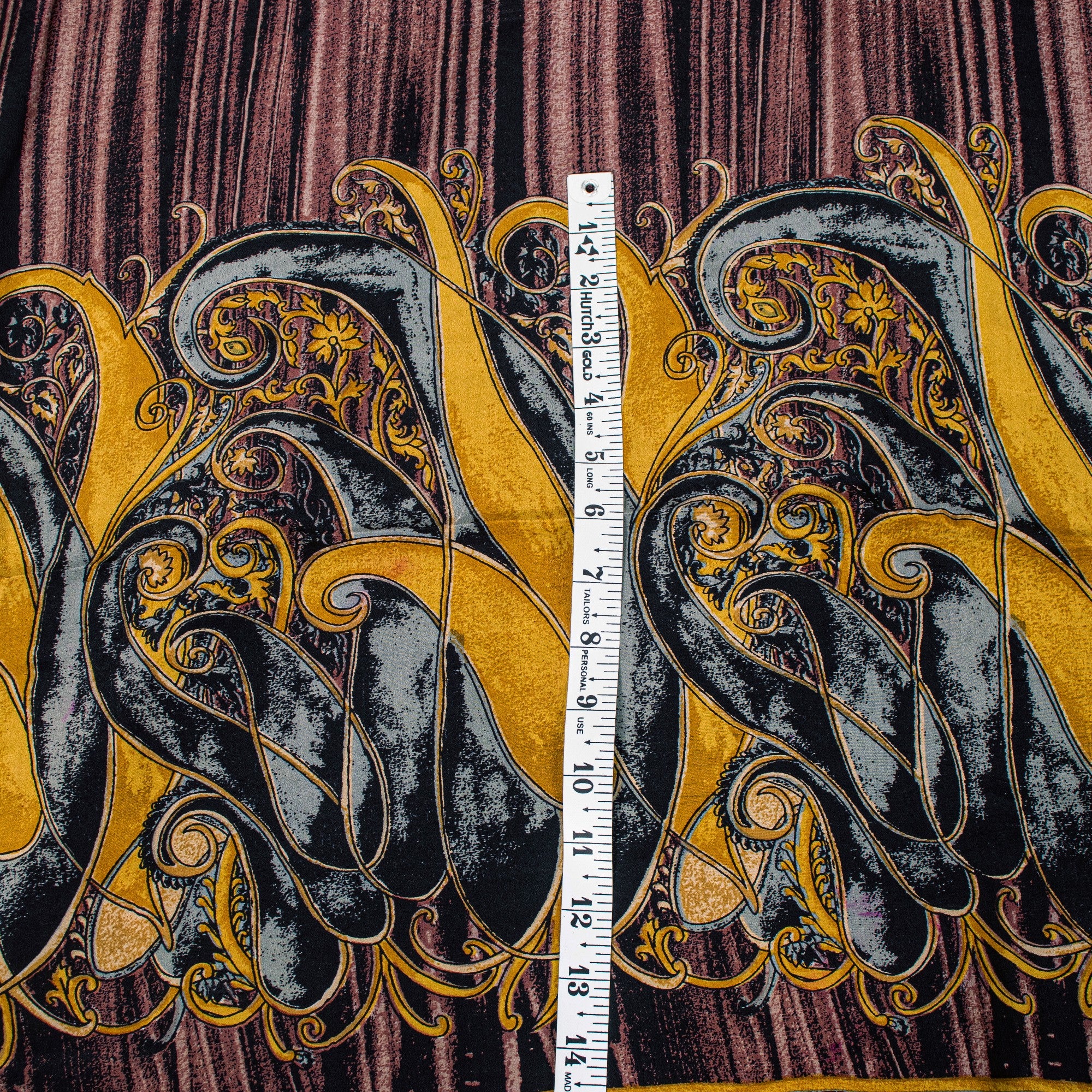 Sanskriti Vintage Purple Sari Soft Pure Crepe Silk Paisley Printed Saree 5.5 Yd