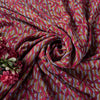Sanskriti Vintage Red Soft Pure Crepe Sari Digital Printed Gota Lace Saree 5+Yd