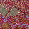 Sanskriti Vintage Red Soft Pure Crepe Sari Digital Printed Gota Lace Saree 5+Yd