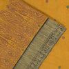 Sanskriti Vintage Soft Yellow Pure Crepe Silk Sari Embroidered Print Saree 5.5Yd