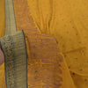 Sanskriti Vintage Soft Yellow Pure Crepe Silk Sari Embroidered Print Saree 5.5Yd