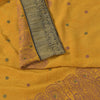 Sanskriti Vintage Soft Yellow Pure Crepe Silk Sari Embroidered Print Saree 5.5Yd