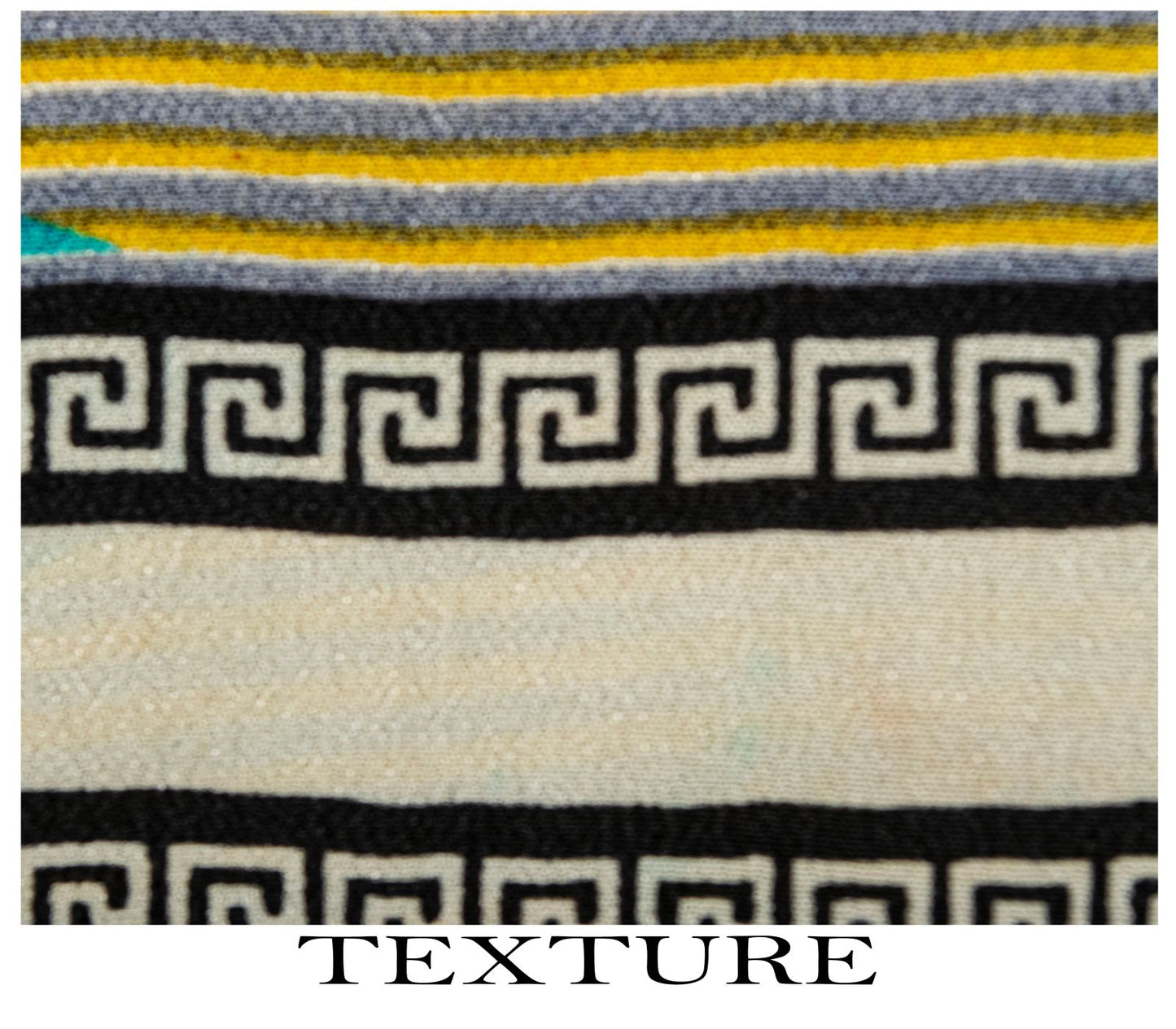 Sanskriti Vintage Saree Blue Pure Crepe Print Geometric Wave Sari 5.5Yard Fabric