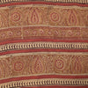 Sanskriti Vintage Soft Red Pure Crepe Sari Handblock Kalamkari Print Saree 5.5Yd