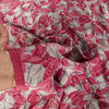 Sanskriti Vintage Pink Soft Pure Crepe Silk Sari Leaf Digital Print Saree 5.5Yd